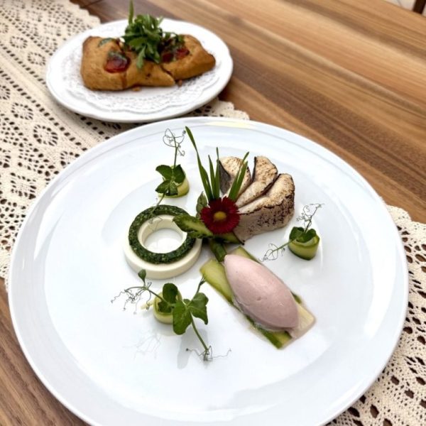 Geflämmtes Saiblingsfilet